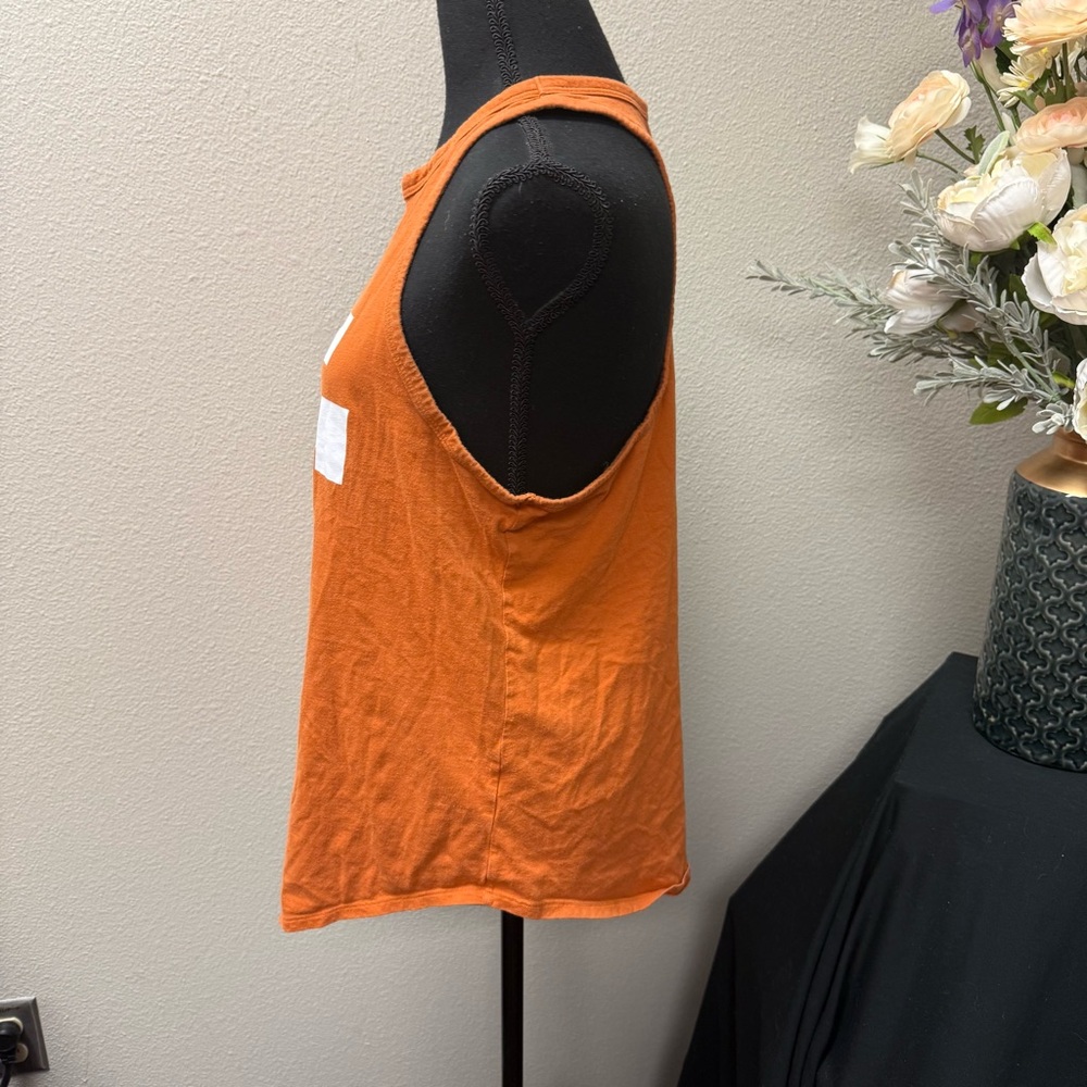 PINK Victoria’s Secret UT Burnt Orange Tank L | College Game Day Graphic Top - Picture 2 of 8